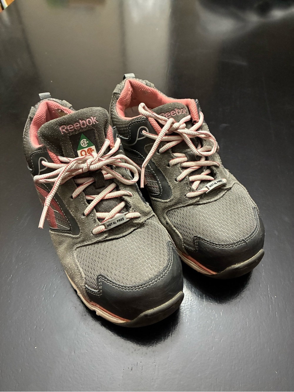Reebok Pink & Gray Women's Composite Toe Shoes